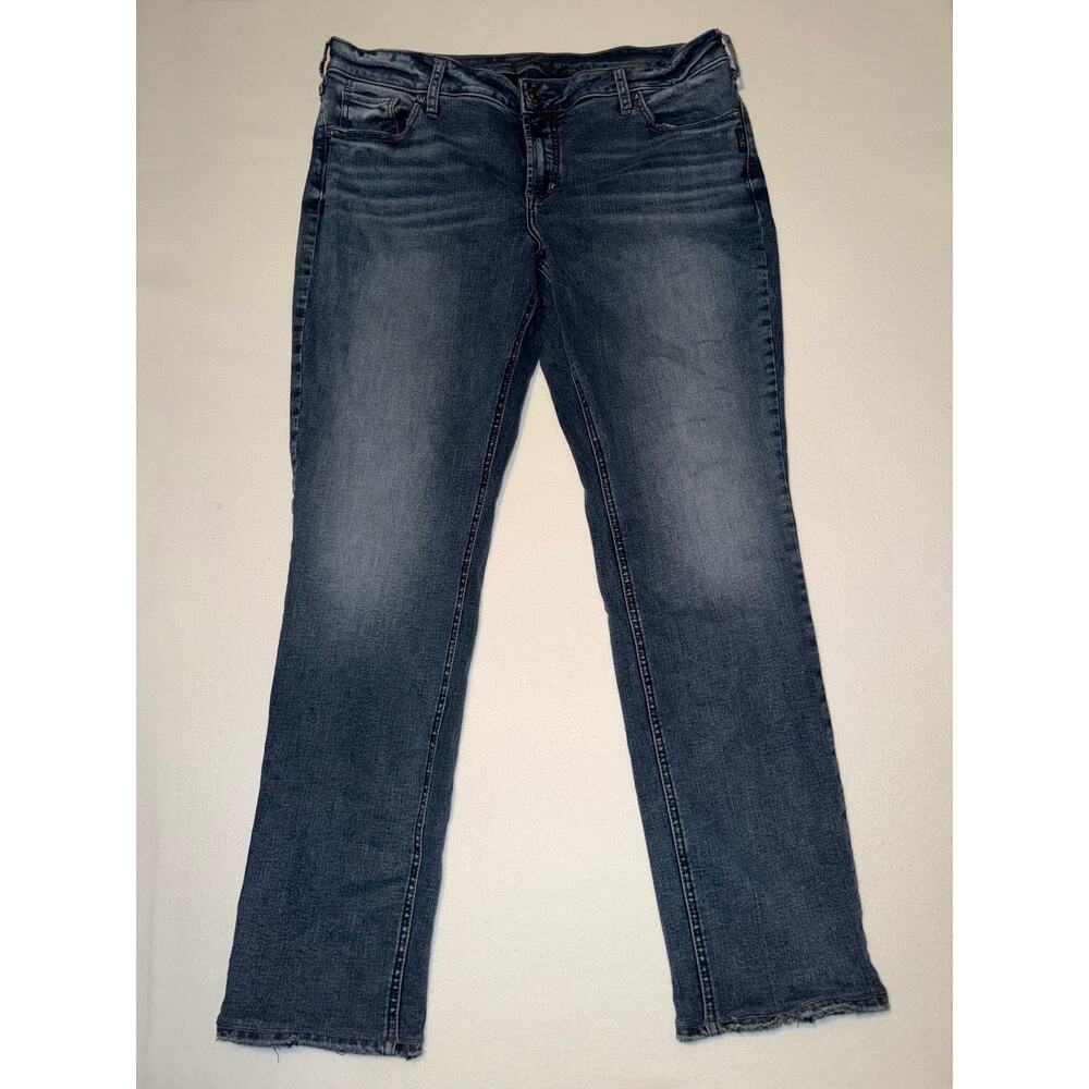 Silver jeans Co women’s Elyse straight blue jeans